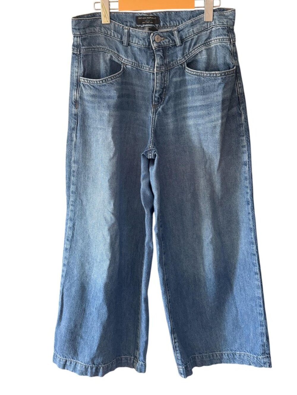BANANA REPUBLIC Factory Wide Leg Crop Petite Jeans Size 10